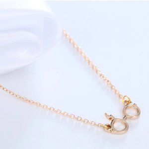 Gold Harry Potter Lightning Bolt Glasses Necklace